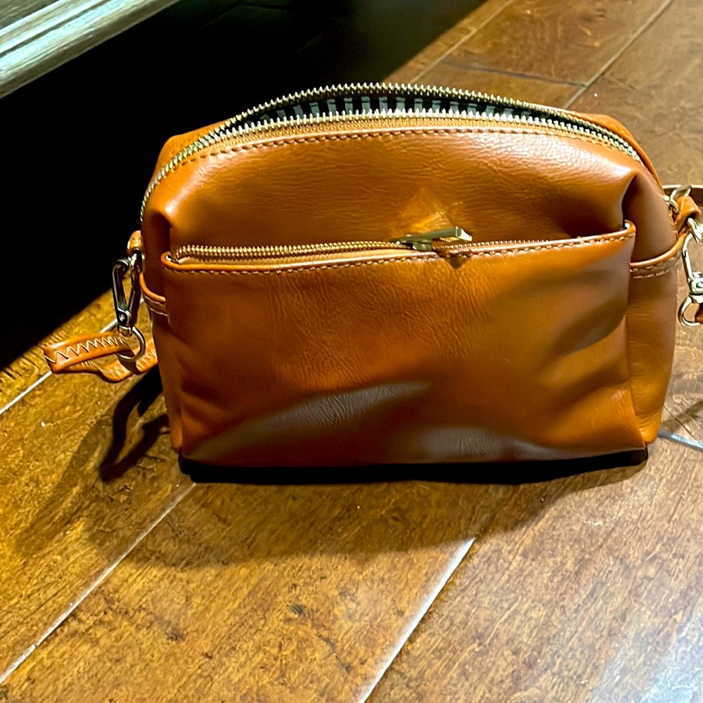 Brown “leather” Crossbody